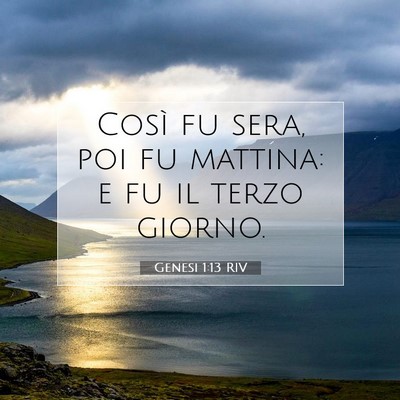Genesi 1:13 Versetto della Bibbia Spiegato