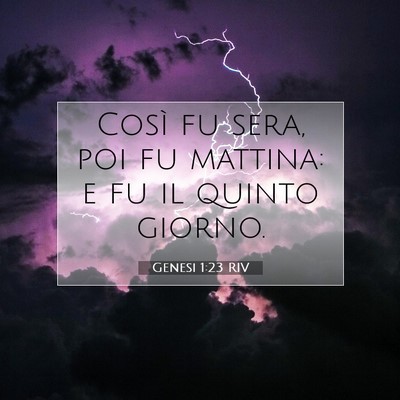 Genesi 1:23 Versetto della Bibbia Spiegato