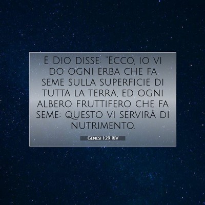 Genesi 1:29 Versetto della Bibbia Spiegato