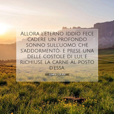 Genesi 2:21 RIV Immagine del Versetto della Bibbia