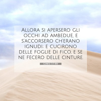Genesi 3:7 Versetto della Bibbia Spiegato