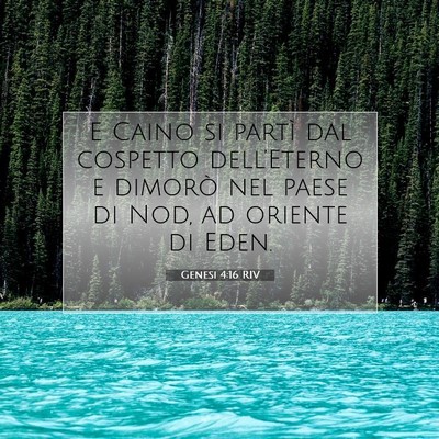 Genesi 4:16 RIV Immagine del Versetto della Bibbia