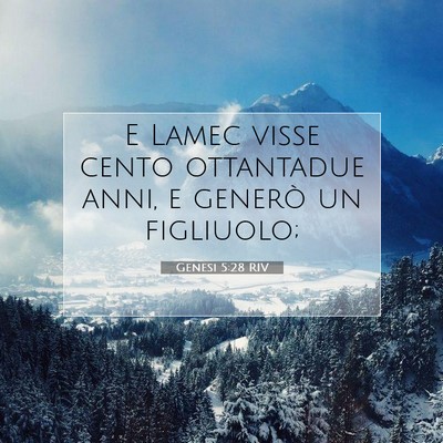 Genesi 5:28 Versetto della Bibbia Spiegato