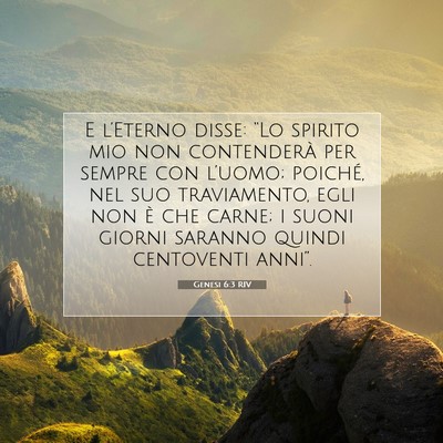 Genesi 6:3 RIV Immagine del Versetto della Bibbia