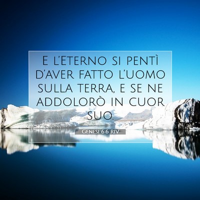 Genesi 6:6 Versetto della Bibbia Spiegato