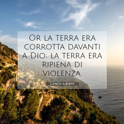 Genesi 6:11 RIV Immagine del Versetto della Bibbia