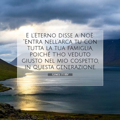 Genesi 7:1 Versetto della Bibbia Spiegato