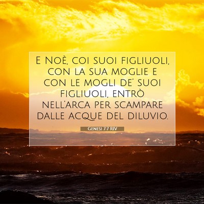 Genesi 7:7 RIV Immagine del Versetto della Bibbia