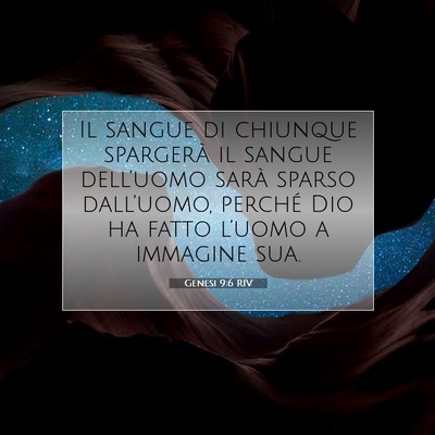 Genesi 9:6 RIV Immagine del Versetto della Bibbia