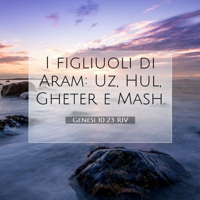 Genesi 10:23 Versetto della Bibbia Spiegato