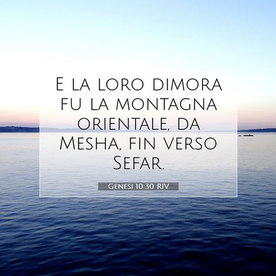 Genesi 10:30 Versetto della Bibbia Spiegato