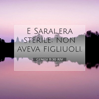 Genesi 11:30 Versetto della Bibbia Spiegato