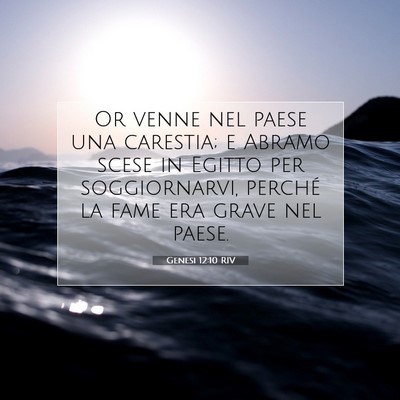 Genesi 12:10 RIV Immagine del Versetto della Bibbia