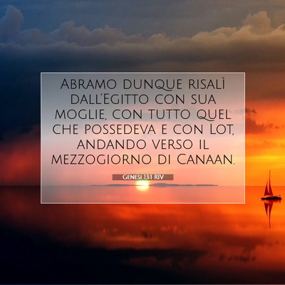 Genesi 13:1 RIV Immagine del Versetto della Bibbia