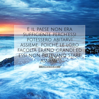 Genesi 13:6 Versetto della Bibbia Spiegato