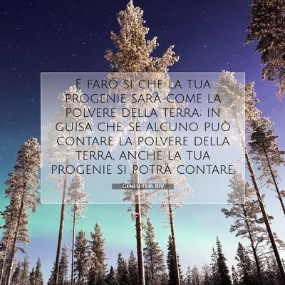 Genesi 13:16 RIV Immagine del Versetto della Bibbia
