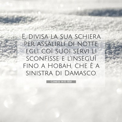 Genesi 14:15 RIV Immagine del Versetto della Bibbia