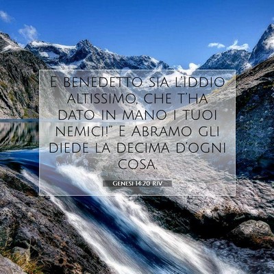Genesi 14:20 RIV Immagine del Versetto della Bibbia