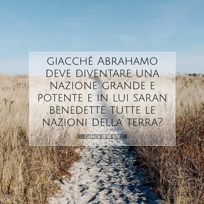 Genesi 18:18 RIV Immagine del Versetto della Bibbia