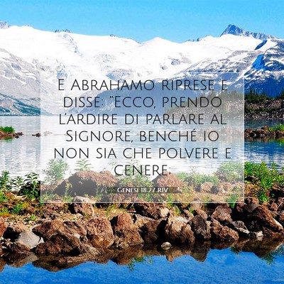 Genesi 18:27 Versetto della Bibbia Spiegato