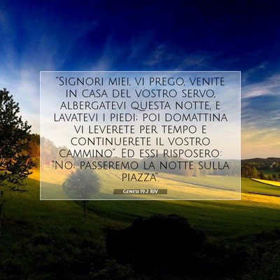 Genesi 19:2 RIV Immagine del Versetto della Bibbia