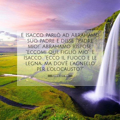 Genesi 22:7 RIV Immagine del Versetto della Bibbia