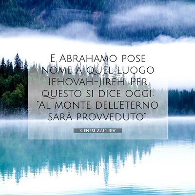 Genesi 22:14 RIV Immagine del Versetto della Bibbia