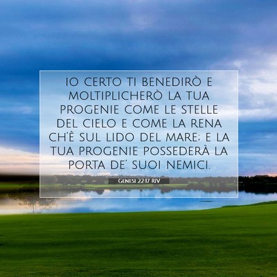 Genesi 22:17 RIV Immagine del Versetto della Bibbia