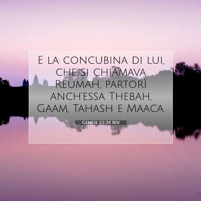 Genesi 22:24 Versetto della Bibbia Spiegato