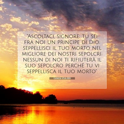 Genesi 23:6 Versetto della Bibbia Spiegato