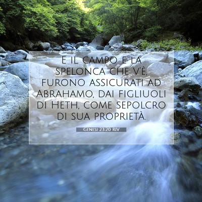 Genesi 23:20 Versetto della Bibbia Spiegato