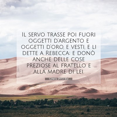 Genesi 24:53 Versetto della Bibbia Spiegato