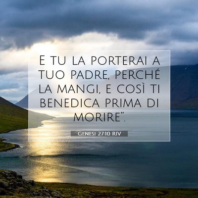 Genesi 27:10 Versetto della Bibbia Spiegato
