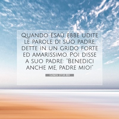 Genesi 27:34 RIV Immagine del Versetto della Bibbia
