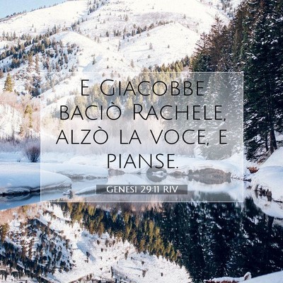 Genesi 29:11 RIV Immagine del Versetto della Bibbia
