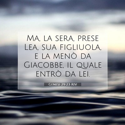 Genesi 29:23 Versetto della Bibbia Spiegato