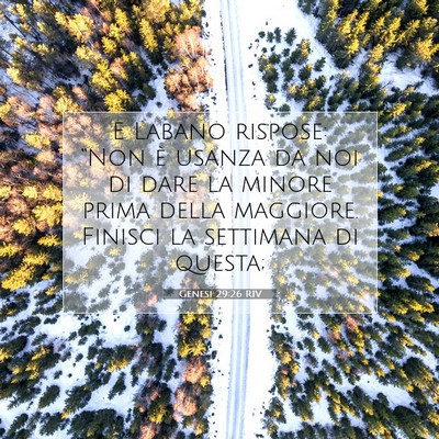 Genesi 29:26 Versetto della Bibbia Spiegato
