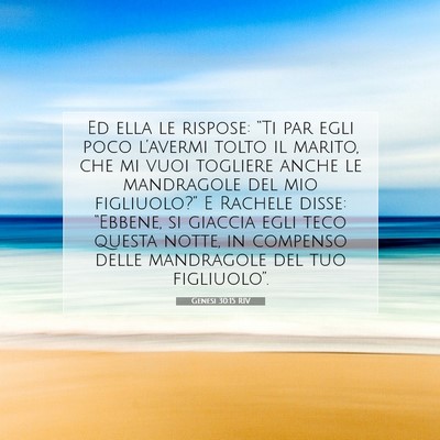 Genesi 30:15 Versetto della Bibbia Spiegato