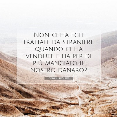 Genesi 31:15 Versetto della Bibbia Spiegato