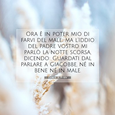 Genesi 31:29 RIV Immagine del Versetto della Bibbia