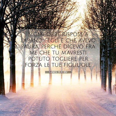 Genesi 31:31 Versetto della Bibbia Spiegato
