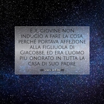 Genesi 34:19 Versetto della Bibbia Spiegato