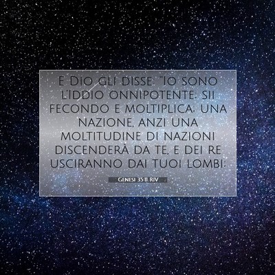 Genesi 35:11 RIV Immagine del Versetto della Bibbia