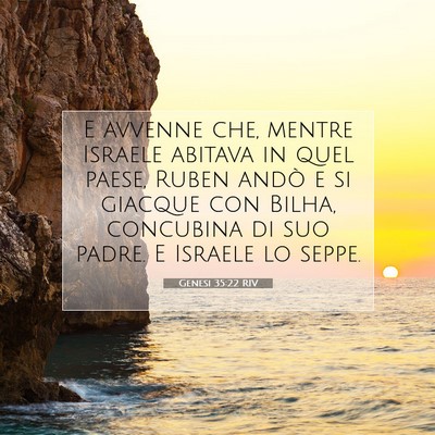 Genesi 35:22 RIV Immagine del Versetto della Bibbia