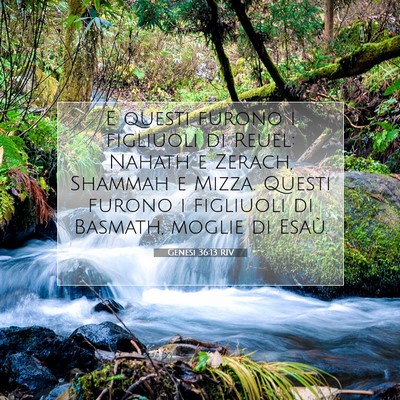 Genesi 36:13 Versetto della Bibbia Spiegato