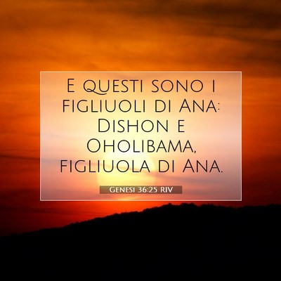 Genesi 36:25 Versetto della Bibbia Spiegato