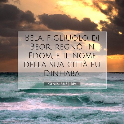 Genesi 36:32 Versetto della Bibbia Spiegato