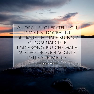 Genesi 37:8 Versetto della Bibbia Spiegato