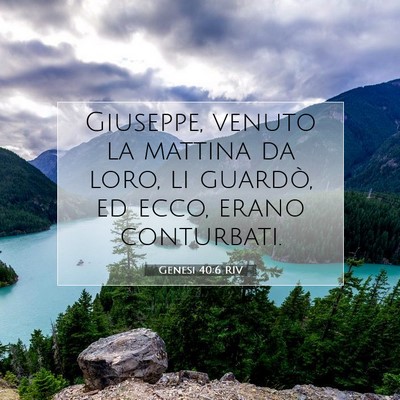 Genesi 40:6 Versetto della Bibbia Spiegato