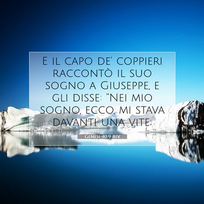 Genesi 40:9 RIV Immagine del Versetto della Bibbia